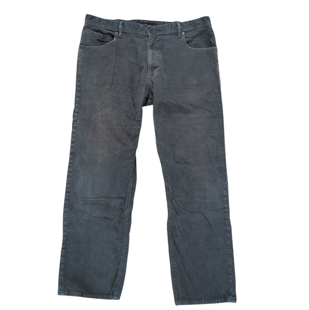 Calvin Klein Jeans, Olive Green / Gray Corduroy Pants, Men's Size 40, L2